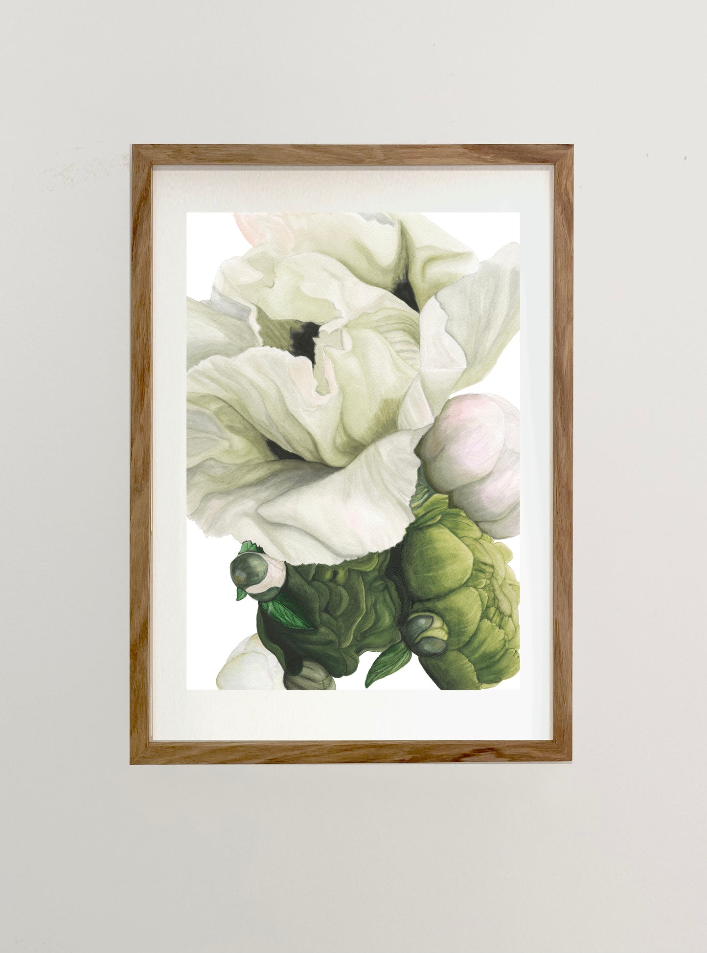 Poppy & Peony in Olive I