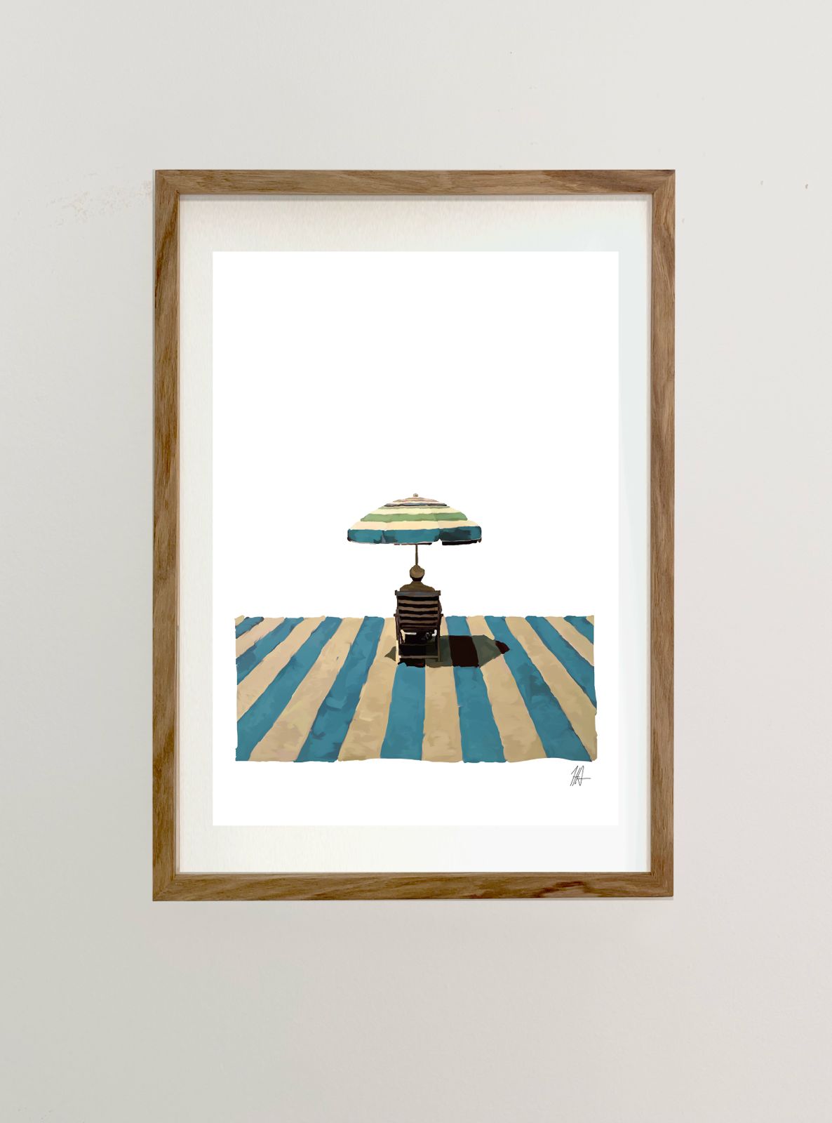 Umbrella Man in Blue